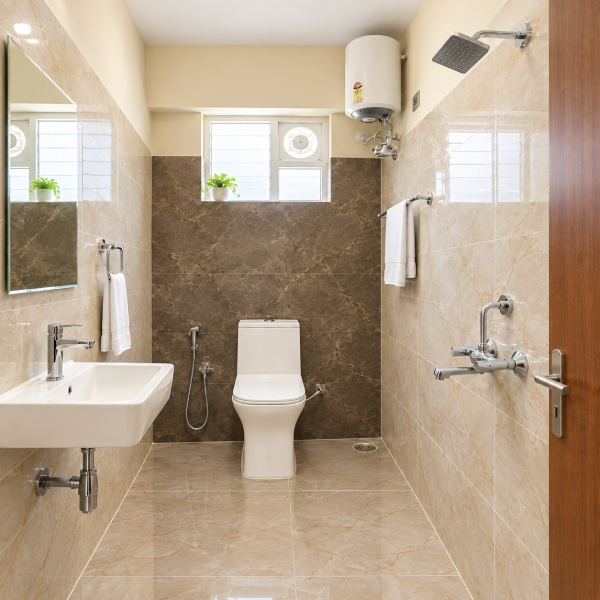 modern bathroom design, contemporary bathroom interior, minimalist bathroom, compact bathroom ideas, small bathroom design, bathroom renovation ideas, stylish bathroom interior, elegant bathroom decor, luxury bathroom inspiration, functional bathroom layout, practical bathroom design, clean bathroom aesthetic, marble tile bathroom, gray marble bathroom, stone tile bathroom, glossy wall tiles, dark floor tiles, modern toilet design, wall mounted water heater, bathroom shower design, rainfall shower head, chrome bathroom fixtures, bathroom faucet design, handheld bidet spray, bathroom ventilation window, natural light bathroom, space efficient bathroom, apartment bathroom design, home bathroom ideas, affordable bathroom makeover, budget bathroom renovation, easy maintenance bathroom, student bathroom ideas, student accommodation bathroom, bathroom for students, working professional home, bathroom for working professionals, bachelor home bathroom, young professional apartment, family bathroom design, modern home interiors, neutral bathroom decor, monochrome bathroom design, premium bathroom fittings, smart bathroom layout, hygienic bathroom design, newly built bathroom, first home bathroom, rental bathroom ideas, real estate interior photography.